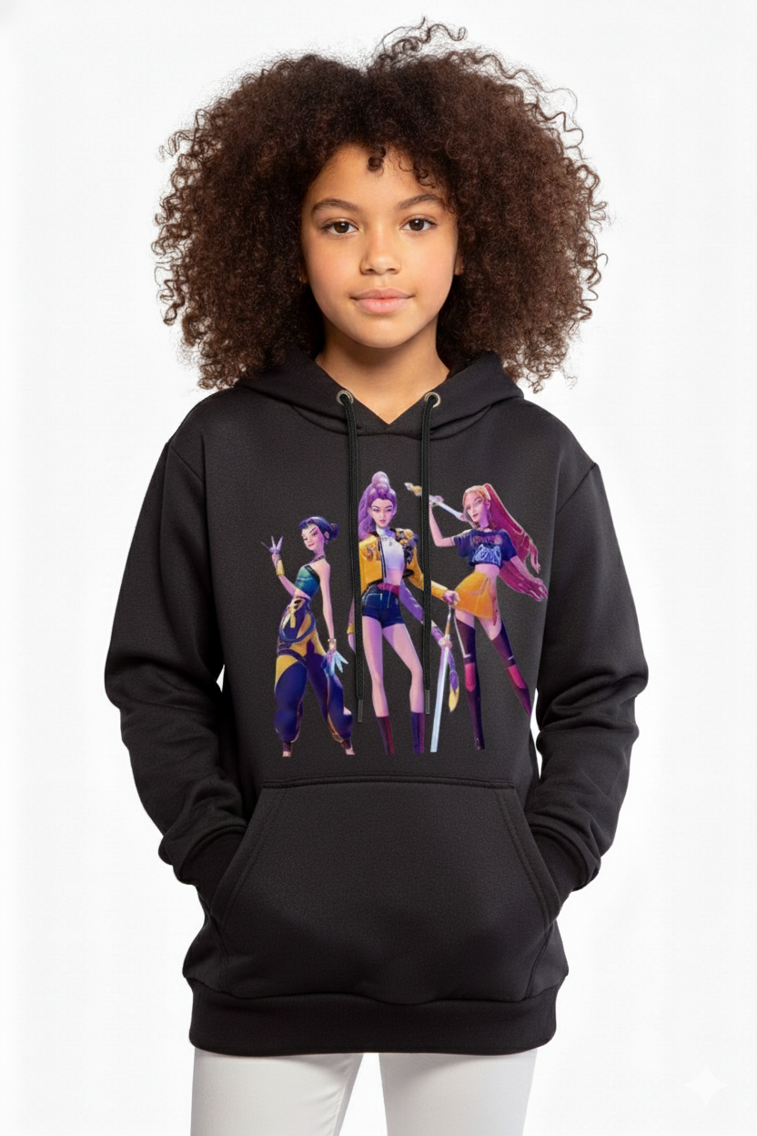 Buzo Niña Negro Huntrix Pop