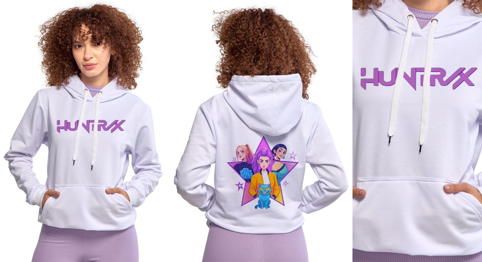 Buzo Mujer Blanco Huntrix Pop